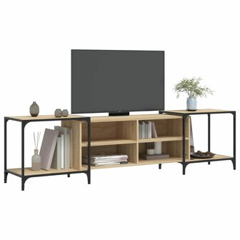 Tv-meubel 203x37x50 cm bewerkt hout sonoma eikenkleurig 3