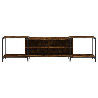 Tv-meubel 203x37x50 cm bewerkt hout gerookt eikenkleurig 4