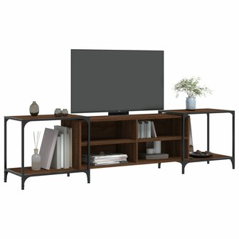 Tv-meubel 203x37x50 cm bewerkt hout bruin eikenkleur 3