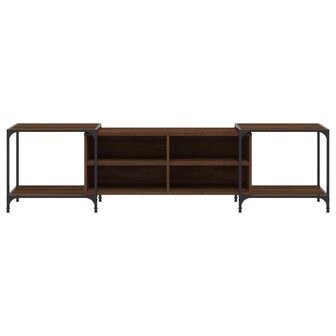 Tv-meubel 203x37x50 cm bewerkt hout bruin eikenkleur 4