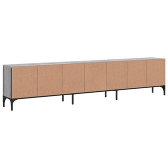 Tv-meubel met lade 200x25x44 cm bewerkt hout grijs sonoma eiken 8