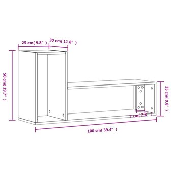 Tv-meubelen 2 st 100x30x50 cm bewerkt hout wit 12