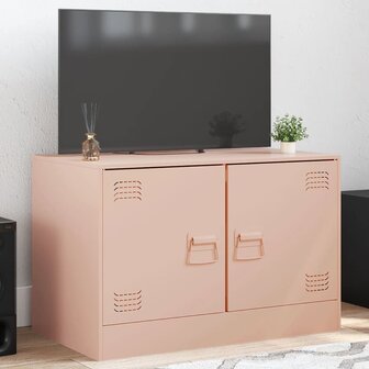 Tv-meubel 67x39x44 cm staal roze 1