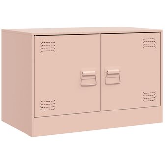 Tv-meubel 67x39x44 cm staal roze 2