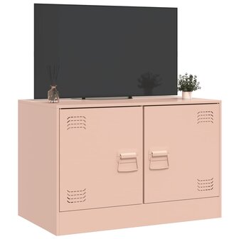 Tv-meubel 67x39x44 cm staal roze 4