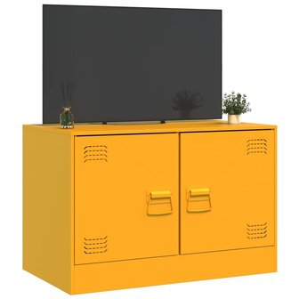 Tv-meubel 67x39x44 cm staal mosterdgeel 5