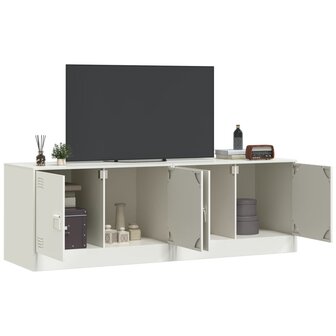 Tv-meubelen 2 st 67x39x44 cm staal wit 3