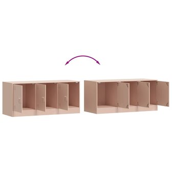 Tv-meubel 99x39x44 cm staal roze 10