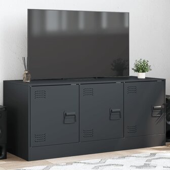 Tv-meubel 99x39x44 cm staal antracietkleurig 1