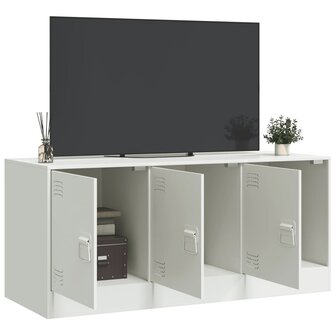 Tv-meubel 99x39x44 cm staal wit 4