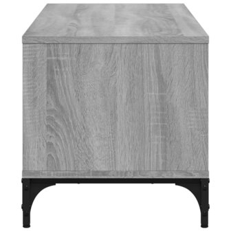 Tv-meubel 102x40x41 cm hout en gepoedercoat staal grijs sonoma 6