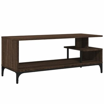 Tv-meubel 102x40x41 cm hout en gepoedercoat staal bruineiken 2