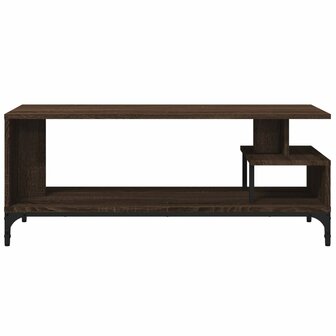 Tv-meubel 102x40x41 cm hout en gepoedercoat staal bruineiken 5