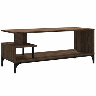 Tv-meubel 102x40x41 cm hout en gepoedercoat staal bruineiken 7