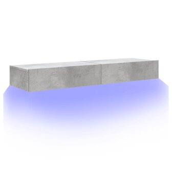 Tv-meubels met LED-verlichting 2 st 60x35x15,5 cm betongrijs 6