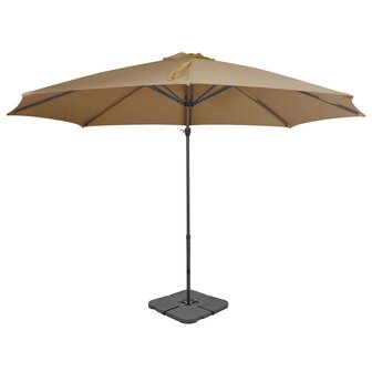 Parasol met draagbare voet taupe 1