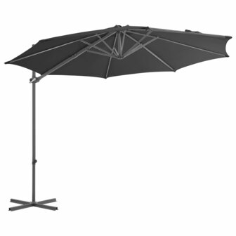 Parasol met draagbare voet antraciet 3