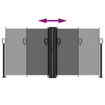 Windscherm uittrekbaar 120x600 cm zwart 5