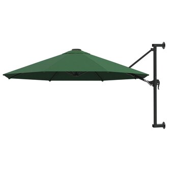 Wandparasol met metalen paal 300 cm groen 1