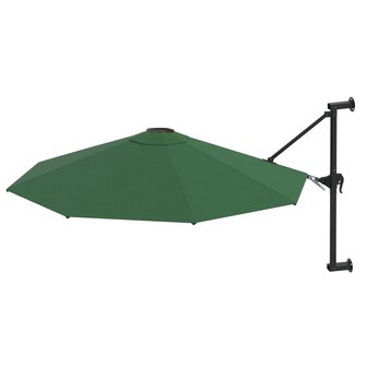 Wandparasol met metalen paal 300 cm groen 2