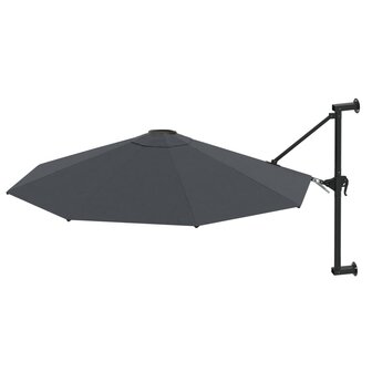 Wandparasol met metalen paal 300 cm antraciet 2