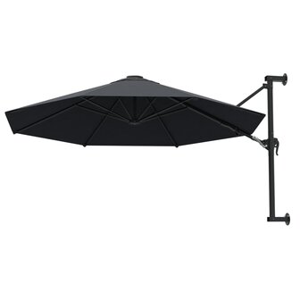 Wandparasol met metalen paal 300 cm antraciet 3