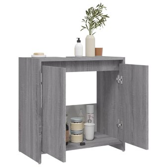 Badkamerkast 60x33x61 cm bewerkt hout grijs sonoma eikenkleurig 4