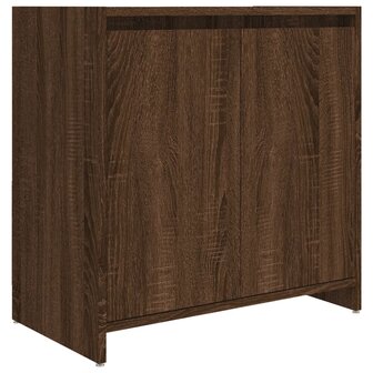 Badkamerkast 60x33x61 cm bewerkt hout bruin eikenkleur 2