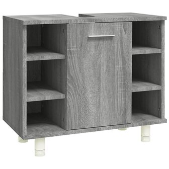 Badkamerkast 60x32x53,5 cm bewerkt hout grijs sonoma eikenkleur 2