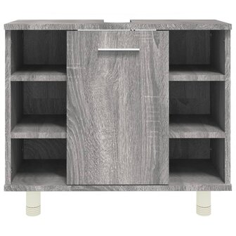 Badkamerkast 60x32x53,5 cm bewerkt hout grijs sonoma eikenkleur 5