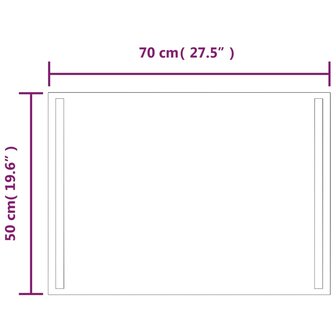 Badkamerspiegel LED 50x70 cm 5