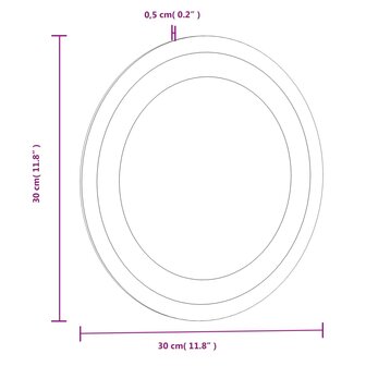 Badkamerspiegel LED rond 30 cm 12