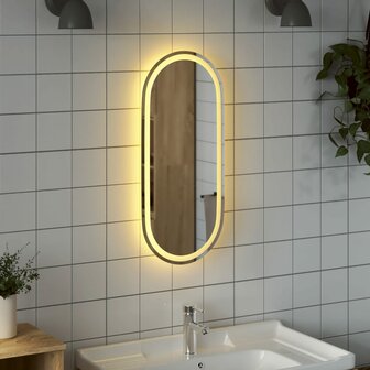 Badkamerspiegel LED ovaal 80x35 cm 3