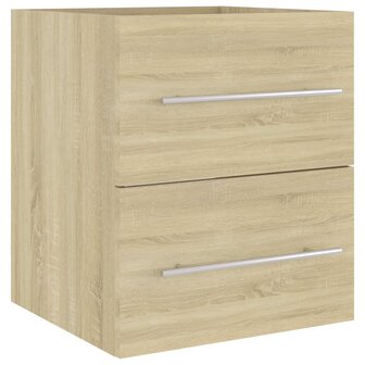 Wastafelkast 41x38,5x48 cm bewerkt hout sonoma eikenkleurig 2