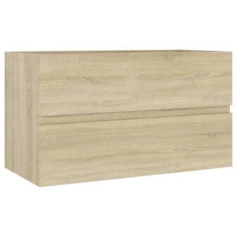 Wastafelkast 80x38,5x45 cm bewerkt hout sonoma eikenkleurig 2