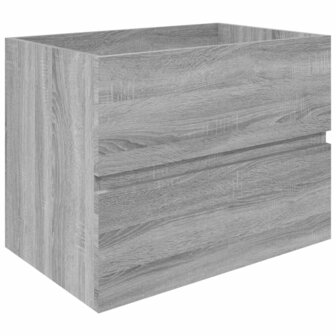 Wastafelkast 60x38,5x45 cm bewerkt hout grijs sonoma eikenkleur 2