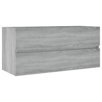 Wastafelkast 100x38,5x45 cm bewerkt hout grijs sonoma eiken 2