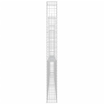 Schanskorf U-vormig met 4 palen 380x20x200 cm ijzer 4