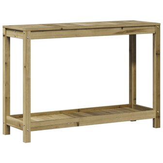 Oppottafel met schap 108x35x75 cm ge&iuml;mpregneerd grenenhout 7