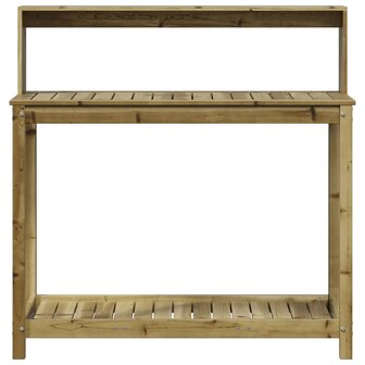 Oppottafel met schappen 108x50x109,5 cm ge&iuml;mpregneerd hout 5