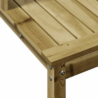 Oppottafel met schappen 108x50x109,5 cm ge&iuml;mpregneerd hout 8