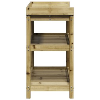 Oppottafel met schappen 108x45x86,5 cm ge&iuml;mpregneerd hout 6