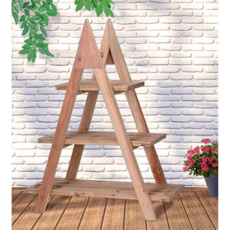 H&amp;S Collection Plantenrek met 3 niveaus 48x32x79 cm hout 1