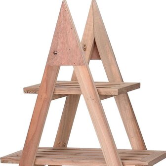 H&amp;S Collection Plantenrek met 3 niveaus 48x32x79 cm hout 3