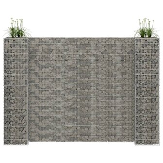 Gabion plantenbak H-vormig 260x40x180 cm staaldraad 1