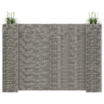 Gabion plantenbak H-vormig 260x40x200 cm staaldraad 1