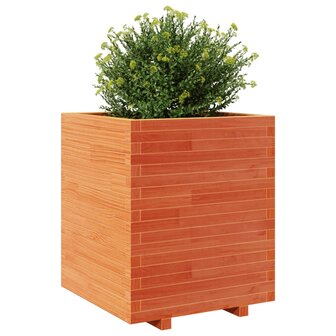 Plantenbak 60x60x72,5 cm massief grenenhout wasbruin 4