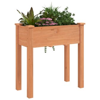 Plantenbak met voering 71x37x76 cm massief vurenhout bruin 3