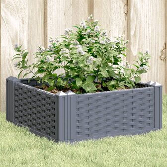 Plantenbak met pinnen 42,5x42,5x28,5 cm polypropeen grijs 1