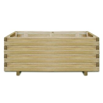 Plantenbak verhoogd rechthoekig 100x50x40 cm hout 2